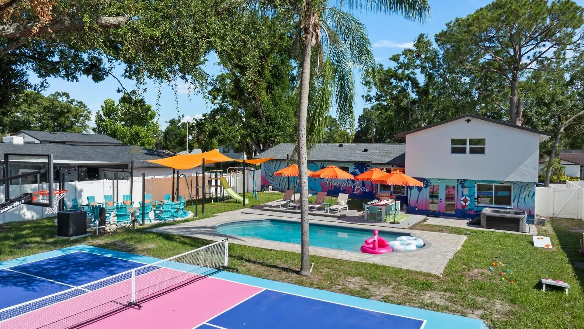 בית נופש טאמפה Heated Pool-Hottub-Selfie Wall-Game Room-Playset